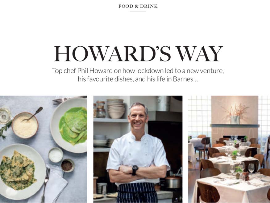 Phil Howard features in Time & Leisure Magazine
